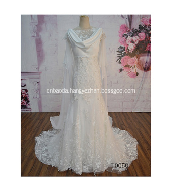 Pattern Embroidered Lace women Floor-length A-line wedding dress ball gown